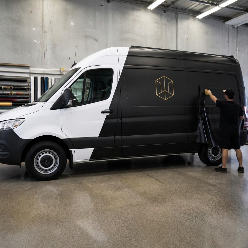 A Mercedes Sprinter Van Becomes a Rolling Billboard