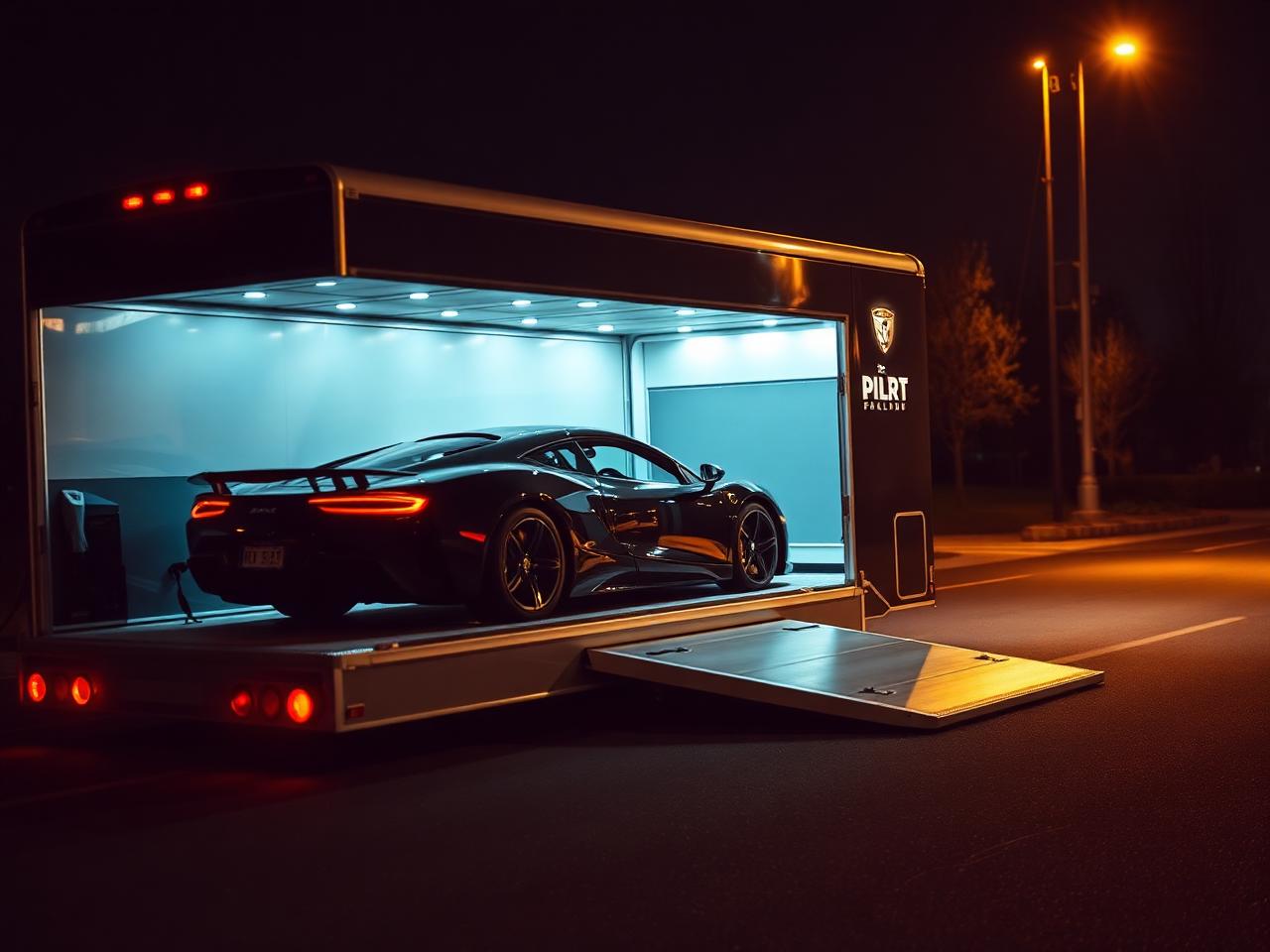 Enclosed vehicle transport pickup service